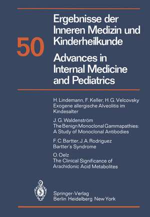 Buchcover Ergebnisse der Inneren Medizin und Kinderheilkunde / Advances in Internal Medicine and Pediatrics | P. Frick | EAN 9783642685460 | ISBN 3-642-68546-3 | ISBN 978-3-642-68546-0