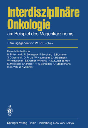 Buchcover Interdisziplinäre Onkologie  | EAN 9783642689826 | ISBN 3-642-68982-5 | ISBN 978-3-642-68982-6