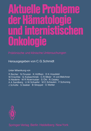 Buchcover Aktuelle Probleme der Hämatologie und internistischen Onkologie  | EAN 9783642689987 | ISBN 3-642-68998-1 | ISBN 978-3-642-68998-7