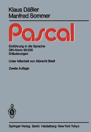 Buchcover Pascal | K. Däßler | EAN 9783642701993 | ISBN 3-642-70199-X | ISBN 978-3-642-70199-3