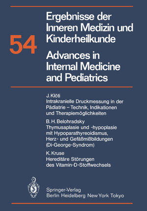 Buchcover Ergebnisse der Inneren Medizin und Kinderheilkunde / Advances in Internal Medicine and Pediatrics | P. Frick | EAN 9783642704734 | ISBN 3-642-70473-5 | ISBN 978-3-642-70473-4