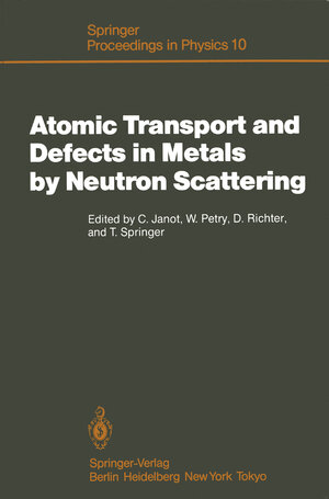 Buchcover Atomic Transport and Defects in Metals by Neutron Scattering  | EAN 9783642710070 | ISBN 3-642-71007-7 | ISBN 978-3-642-71007-0