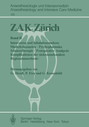 Buchcover ZAK Zürich  | EAN 9783642712692 | ISBN 3-642-71269-X | ISBN 978-3-642-71269-2