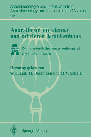 Buchcover Anaesthesie im kleinen und mittleren Krankenhaus  | EAN 9783642712821 | ISBN 3-642-71282-7 | ISBN 978-3-642-71282-1