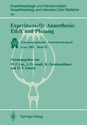 Buchcover Experimentelle Anaesthesie: Ethik und Planung  | EAN 9783642712838 | ISBN 3-642-71283-5 | ISBN 978-3-642-71283-8