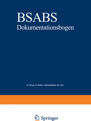 Buchcover BSABS | Gisela Gross | EAN 9783642717956 | ISBN 3-642-71795-0 | ISBN 978-3-642-71795-6