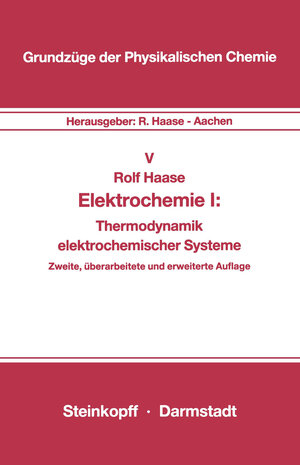 Buchcover Elektrochemie I | R. Haase | EAN 9783642724008 | ISBN 3-642-72400-0 | ISBN 978-3-642-72400-8