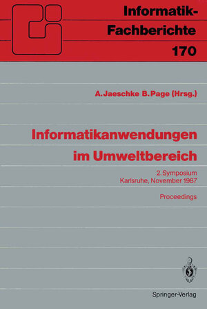 Buchcover Informatikanwendungen im Umweltbereich  | EAN 9783642735639 | ISBN 3-642-73563-0 | ISBN 978-3-642-73563-9