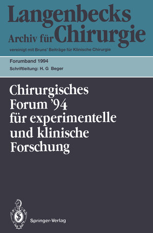 Buchcover 111. Kongreß der Deutschen Gesellschaft für Chirurgie München, 5.–9. April 1994  | EAN 9783642789052 | ISBN 3-642-78905-6 | ISBN 978-3-642-78905-2