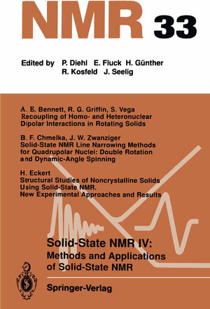 Buchcover Solid-State NMR IV Methods and Applications of Solid-State NMR | EAN 9783642791277 | ISBN 3-642-79127-1 | ISBN 978-3-642-79127-7