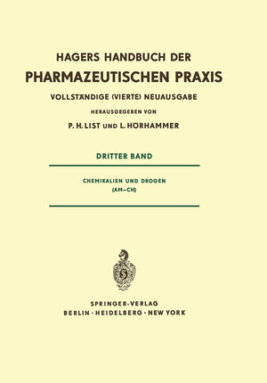 Buchcover Chemikalien und Drogen (Am – Ch) | P. H. List | EAN 9783642805622 | ISBN 3-642-80562-0 | ISBN 978-3-642-80562-2