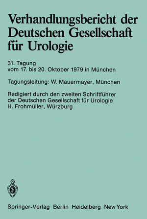 Buchcover 31. Tagung 17. bis 20. Oktober 1979, München  | EAN 9783642814945 | ISBN 3-642-81494-8 | ISBN 978-3-642-81494-5