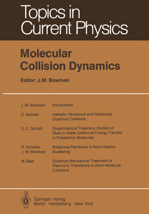 Buchcover Molecular Collision Dynamics | EAN 9783642819452 | ISBN 3-642-81945-1 | ISBN 978-3-642-81945-2