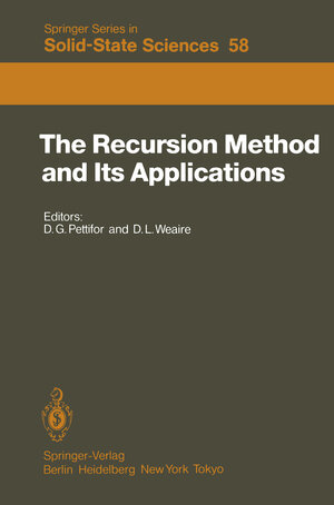 Buchcover The Recursion Method and Its Applications  | EAN 9783642824449 | ISBN 3-642-82444-7 | ISBN 978-3-642-82444-9