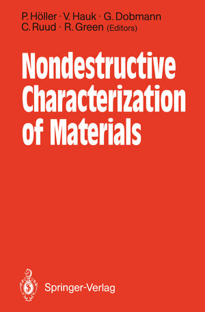 Buchcover Nondestructive Characterization of Materials  | EAN 9783642840036 | ISBN 3-642-84003-5 | ISBN 978-3-642-84003-6