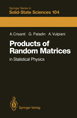 Buchcover Products of Random Matrices | Andrea Crisanti | EAN 9783642849428 | ISBN 3-642-84942-3 | ISBN 978-3-642-84942-8