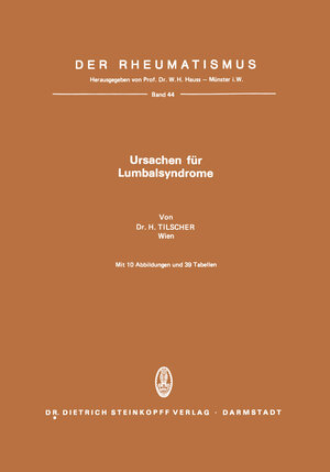 Buchcover Ursachen für Lumbalsyndrome | H. Tilscher | EAN 9783642853104 | ISBN 3-642-85310-2 | ISBN 978-3-642-85310-4