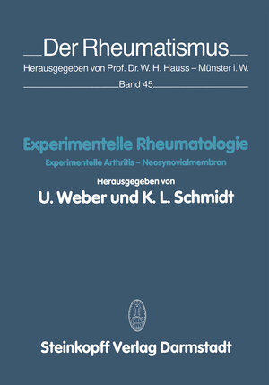 Buchcover Experimentelle Rheumatologie | U. Weber | EAN 9783642853562 | ISBN 3-642-85356-0 | ISBN 978-3-642-85356-2