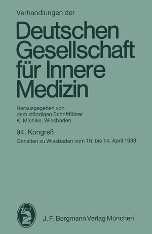 Buchcover 94. Kongreß | Klaus Miehlke | EAN 9783642854613 | ISBN 3-642-85461-3 | ISBN 978-3-642-85461-3