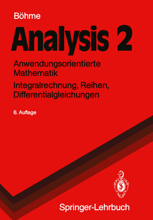 Buchcover Analysis 2 | Gert Böhme | EAN 9783642855863 | ISBN 3-642-85586-5 | ISBN 978-3-642-85586-3