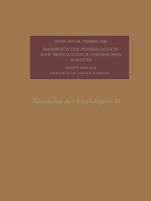 Buchcover Bausteine des Tierkörpers II  | EAN 9783642857294 | ISBN 3-642-85729-9 | ISBN 978-3-642-85729-4