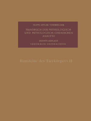 Buchcover Bausteine des Tierkörpers II  | EAN 9783642857300 | ISBN 3-642-85730-2 | ISBN 978-3-642-85730-0