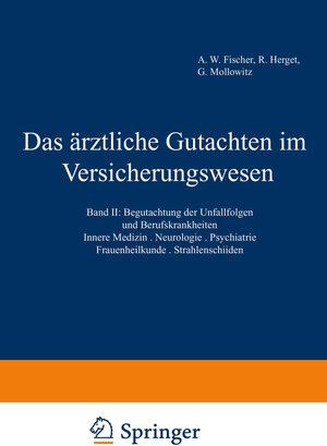 Buchcover Das ärztliche Gutachten im Versicherungswesen  | EAN 9783642860386 | ISBN 3-642-86038-9 | ISBN 978-3-642-86038-6