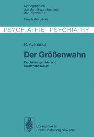 Buchcover Der Größenwahn | R. Avenarius | EAN 9783642861321 | ISBN 3-642-86132-6 | ISBN 978-3-642-86132-1