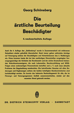 Buchcover Die Ärztliche Beurteilung Beschädigter  | EAN 9783642862137 | ISBN 3-642-86213-6 | ISBN 978-3-642-86213-7