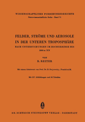 Buchcover Felder, Ströme und Aerosole in der Unteren Troposphäre | R. Reiter | EAN 9783642866920 | ISBN 3-642-86692-1 | ISBN 978-3-642-86692-0