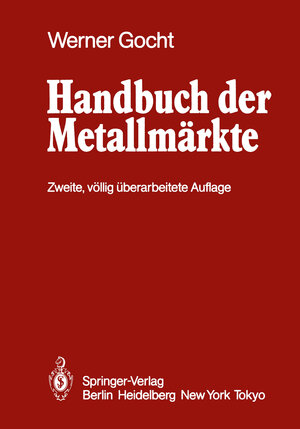 Buchcover Handbuch der Metallmärkte  | EAN 9783642869648 | ISBN 3-642-86964-5 | ISBN 978-3-642-86964-8