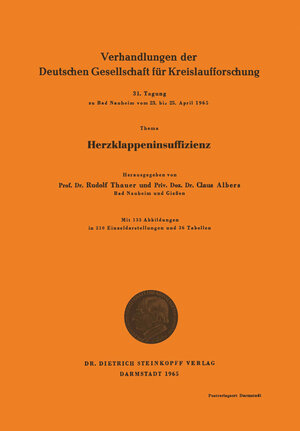 Buchcover Herzklappeninsuffizienz | Rudolf Thauer | EAN 9783642869921 | ISBN 3-642-86992-0 | ISBN 978-3-642-86992-1