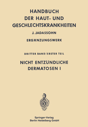 Buchcover Nicht entzündliche Dermatosen I  | EAN 9783642876240 | ISBN 3-642-87624-2 | ISBN 978-3-642-87624-0