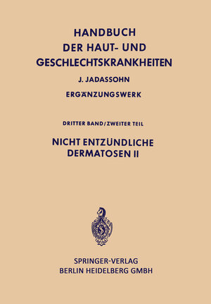 Buchcover Nicht entzündliche Dermatosen II  | EAN 9783642876257 | ISBN 3-642-87625-0 | ISBN 978-3-642-87625-7