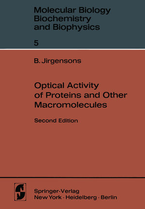 Buchcover Optical Activity of Proteins and Other Macromolecules | Bruno Jirgensons | EAN 9783642877155 | ISBN 3-642-87715-X | ISBN 978-3-642-87715-5