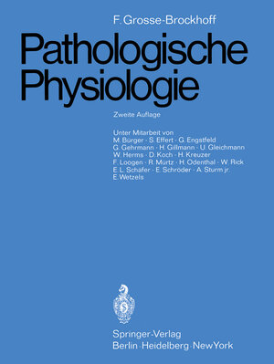 Buchcover Pathologische Physiologie | Franz Grosse-Brockhoff | EAN 9783642877957 | ISBN 3-642-87795-8 | ISBN 978-3-642-87795-7