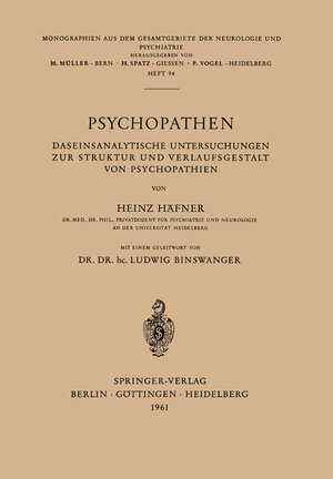 Buchcover Psychopathen | H. Häfner | EAN 9783642879999 | ISBN 3-642-87999-3 | ISBN 978-3-642-87999-9