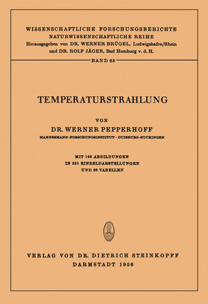 Buchcover Temperaturstrahlung | Werner Pepperhoff | EAN 9783642883811 | ISBN 3-642-88381-8 | ISBN 978-3-642-88381-1