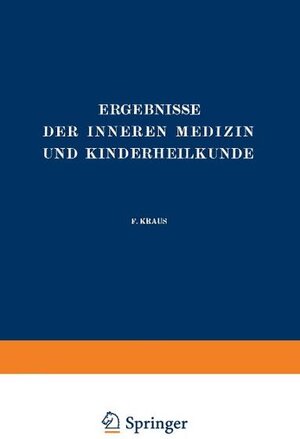 Buchcover Ergebnisse der Inneren Medizin und Kinderheilkunde | L. Langstein | EAN 9783642887628 | ISBN 3-642-88762-7 | ISBN 978-3-642-88762-8