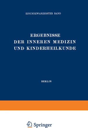 Buchcover Ergebnisse der Inneren Medizin und Kinderheilkunde | L. Langstein | EAN 9783642887635 | ISBN 3-642-88763-5 | ISBN 978-3-642-88763-5