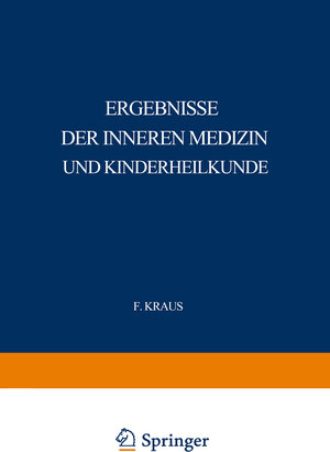 Buchcover Ergebnisse der Inneren Medizin und Kinderheilkunde | L. Langstein | EAN 9783642906206 | ISBN 3-642-90620-6 | ISBN 978-3-642-90620-6