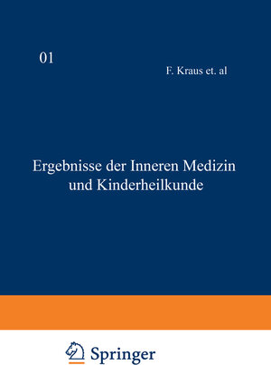 Buchcover Ergebnisse der inneren Medizin und Kinderheilkunde | L. Langstein | EAN 9783642906268 | ISBN 3-642-90626-5 | ISBN 978-3-642-90626-8