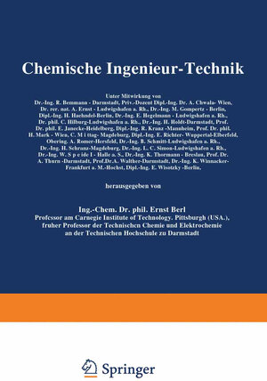 Buchcover Chemische Ingenieur-Technik | R. Bemmann | EAN 9783642908422 | ISBN 3-642-90842-X | ISBN 978-3-642-90842-2