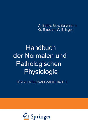 Buchcover Arbeitsphysiologie II Orientierung. Plastizität Stimme und Sprache | A. Bethe | EAN 9783642910265 | ISBN 3-642-91026-2 | ISBN 978-3-642-91026-5
