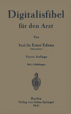 Buchcover Digitalisfibel für den Arzt | Ernst Edens | EAN 9783642914980 | ISBN 3-642-91498-5 | ISBN 978-3-642-91498-0