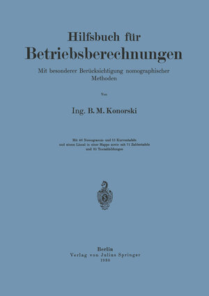 Buchcover Hilfsbuch für Betriebsberechnungen | NA Konorski | EAN 9783642918292 | ISBN 3-642-91829-8 | ISBN 978-3-642-91829-2