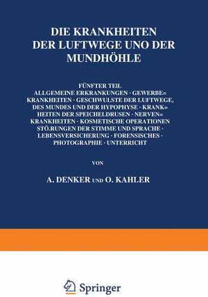 Buchcover Die Krankheiten der Luftwege und der Mundhöhle | K. Amersbach | EAN 9783642924910 | ISBN 3-642-92491-3 | ISBN 978-3-642-92491-0