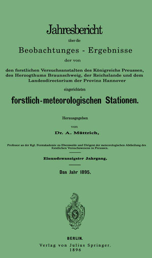 Buchcover Jahresbericht über die Beobachtungs-Ergebnisse | A. Müttrich | EAN 9783642941467 | ISBN 3-642-94146-X | ISBN 978-3-642-94146-7