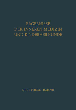Buchcover Ergebnisse der Inneren Medizin und Kinderheilkunde  | EAN 9783642948084 | ISBN 3-642-94808-1 | ISBN 978-3-642-94808-4