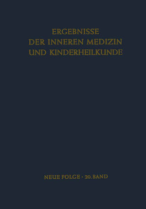 Buchcover Ergebnisse der Inneren Medizin und Kinderheilkunde | L. Heilmeyer | EAN 9783642948626 | ISBN 3-642-94862-6 | ISBN 978-3-642-94862-6
